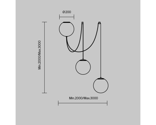 Подвесной светильник Maytoni MOD427PL-L30B3K1