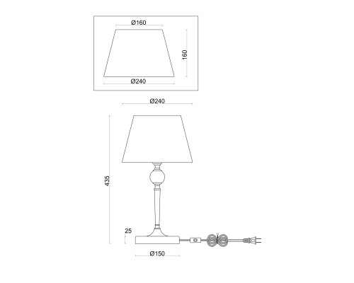 Настольный светильник Freya FR5190TL-01BS
