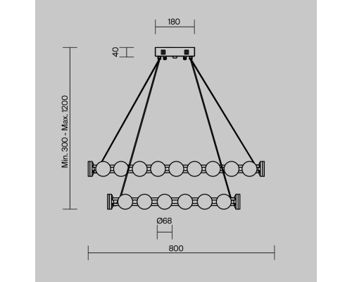 Подвесной светильник Freya FR6180PL-L70B