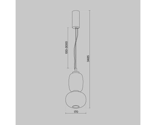 Подвесной светильник Maytoni MOD267PL-L18CH3K