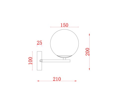 Настенный светильник (бра) Freya FR5230WL-01BS