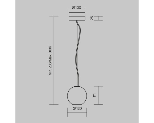 Подвесной светильник Maytoni MOD461PL-01B
