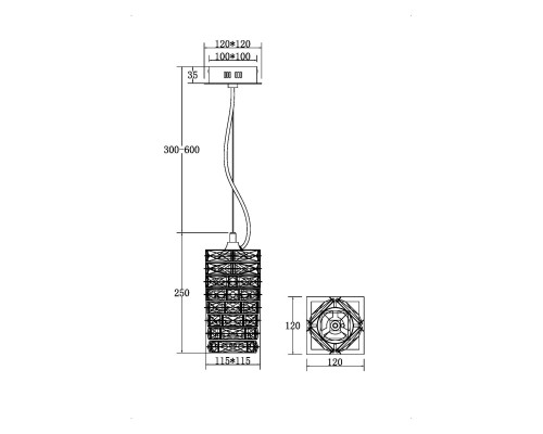 Подвесной светильник Maytoni MOD124PL-L3CH3K