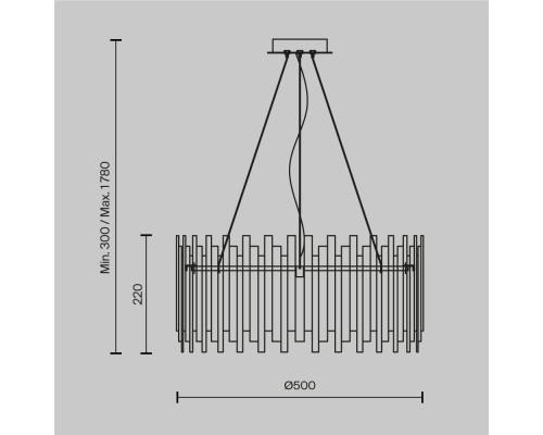 Подвесной светильник Maytoni MOD136PL-06BS