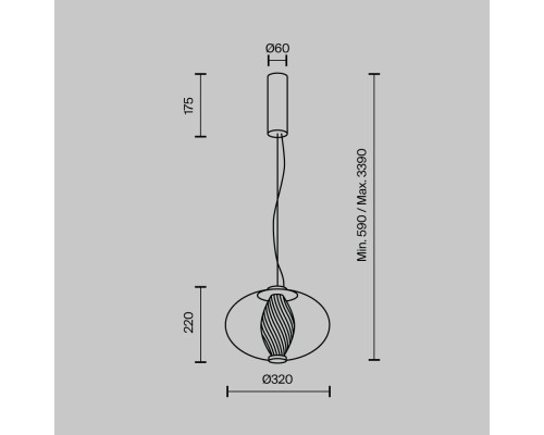 Подвесной светильник Maytoni MOD406PL-L8W3K