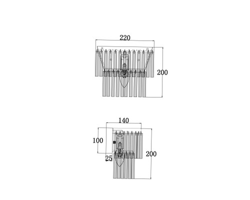 Настенный светильник (бра) Maytoni MOD093WL-01BS