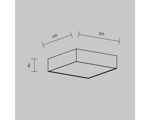 Потолочный светильник Technical C032CL-24W4K-SQ-B