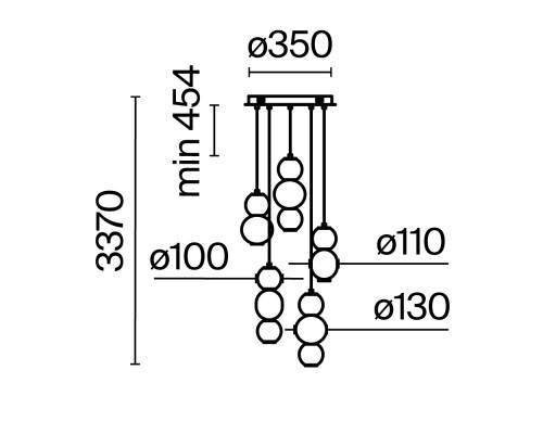 Подвесной светильник Maytoni MOD273PL-L80CH3K