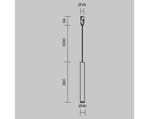 Трековый подвесной светильник Technical TR210-1-5W3K-M-B