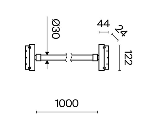 Трековый подвесной светильник Technical TR101-2-20W4K-B