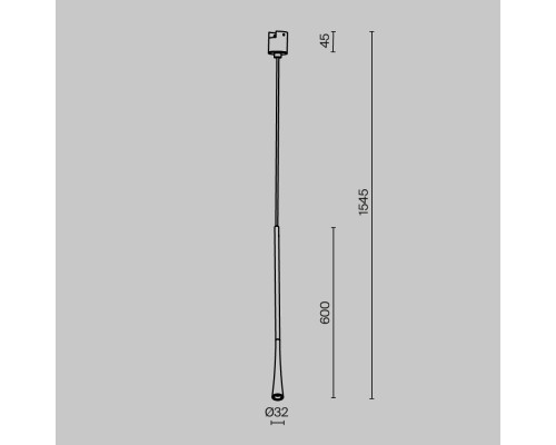 Трековый подвесной светильник Technical TR168-1-7W3K-M-BS