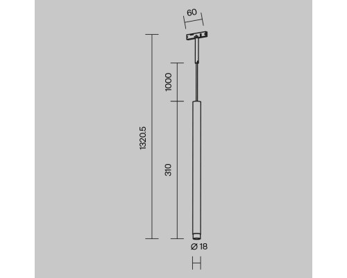 Трековый подвесной светильник Technical TR191-1-3W3K-M-B