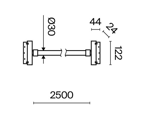 Трековый подвесной светильник Technical TR101-2-50W4K-B