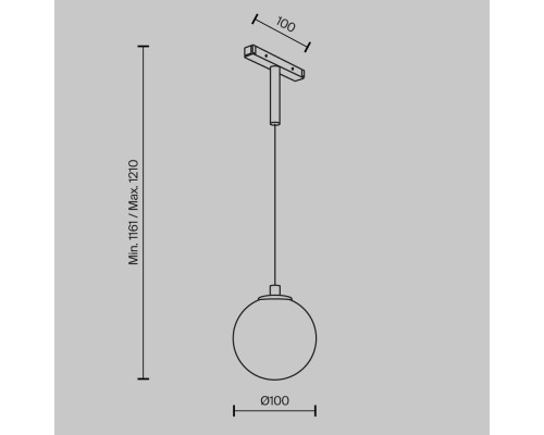 Трековый подвесной светильник Technical TR178-1-5WTW-B