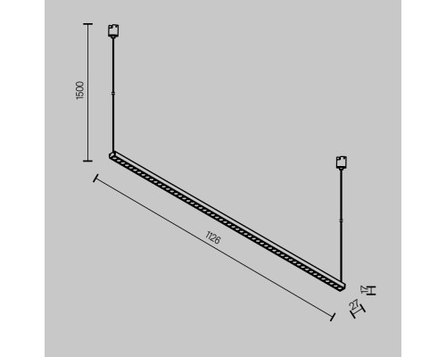Трековый подвесной светильник Technical TR169-1-52W3K-M-B