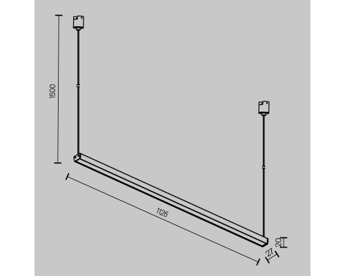 Трековый подвесной светильник Technical TR170-1-52W3K-B