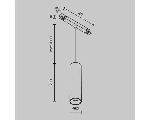 Трековый подвесной светильник Technical TR041-2-12W3K-B