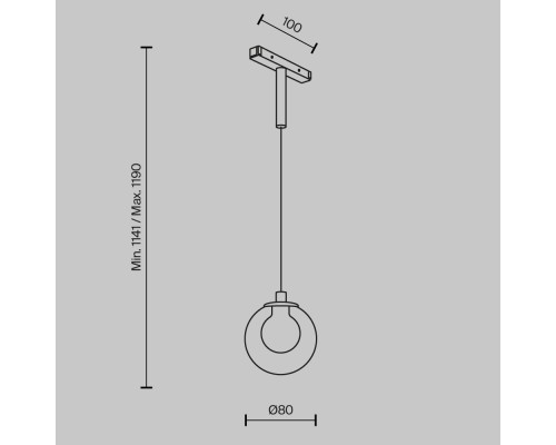 Трековый подвесной светильник Technical TR181PL-1-4WTW-B