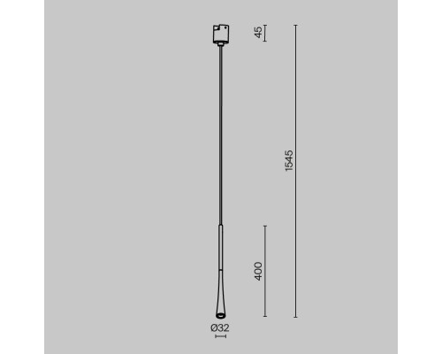 Трековый подвесной светильник Technical TR167-1-7W3K-M-BS