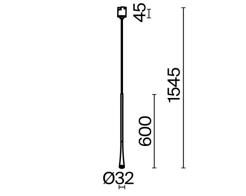 Трековый подвесной светильник Technical TR168-1-7W3K-M-B