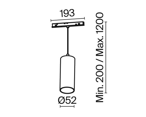 Трековый подвесной светильник Technical TR041-4-12WTW-DD-W