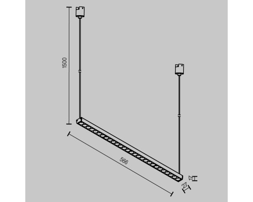 Трековый подвесной светильник Technical TR169-1-26W3K-M-B