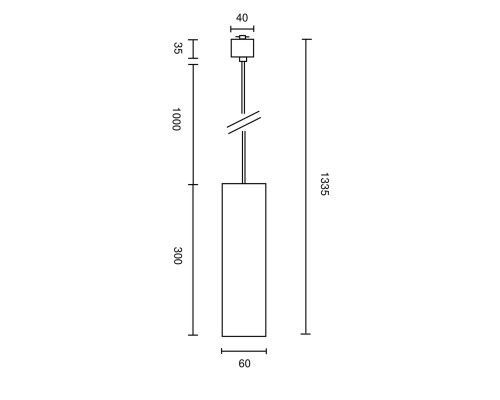 Трековый подвесной светильник Technical TR025-1-GU10-B