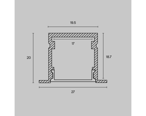 Профиль Led Strip ALM-2720-S-2M