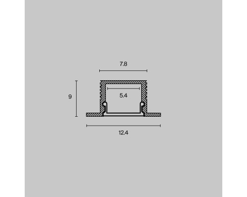 Профиль Led Strip ALM-1209-S-2M