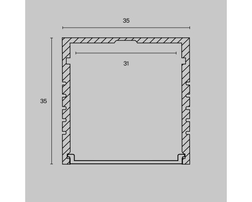 Профиль Led Strip ALM-3535A-S-2M