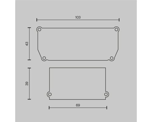 Комплектующие для профиля Technical ALM012EC-SC-W