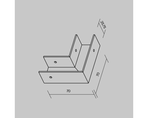 Комплектующие для профиля Outdoor O-TR001-AC90-W