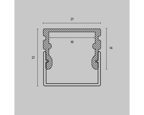 Профиль Led Strip ALM007S-2M
