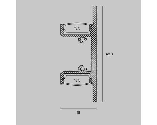 Профиль Led Strip ALM-1848-W-2M