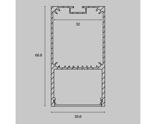 Профиль Led Strip ALM-3566-S-2M