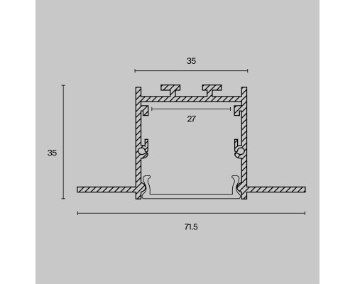 Профиль Led Strip ALM-7135-S-2M