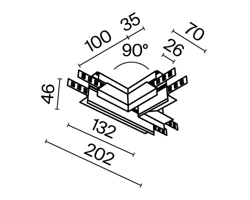 Комплектующие для встраиваемой трековой системы Technical TRA034CT-42.12W