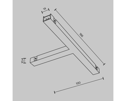 Комплектующие для систем освещения с токоведущими элементами Technical TRA172TPC-1B