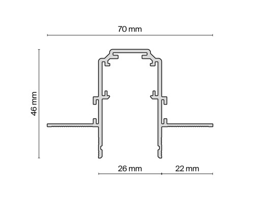 Шинопровод встраиваемый Technical TRX034-422.12W