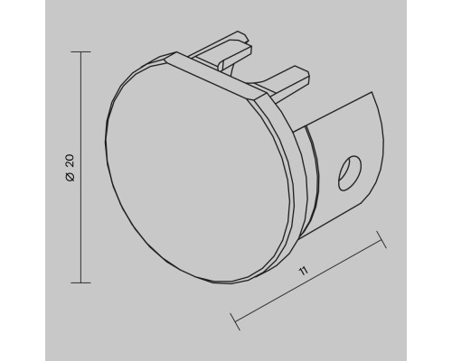 Комплектующие для накладной трековой системы Technical TRA184EC-R-11B