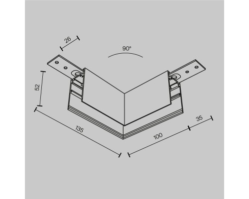 Комплектующие для накладной трековой системы Technical TRA034HCL-41W