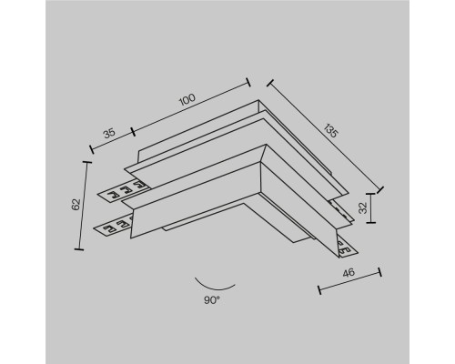 Комплектующие для встраиваемой трековой системы Technical TRA34CO-42W