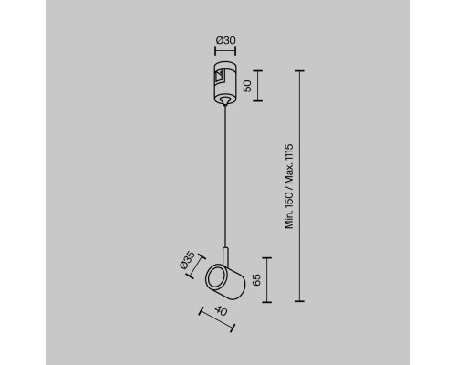 Комплектующие для трекового светильника Technical TRA154SW-1BS