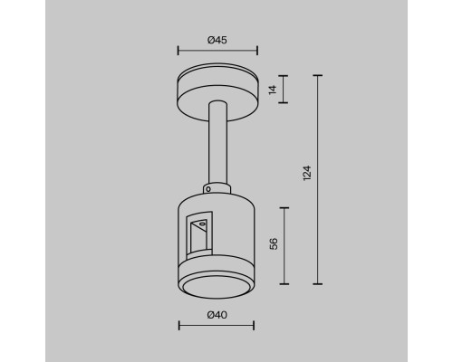 Комплектующие для систем освещения с токоведущими элементами Technical TRA156C-IPC1-B