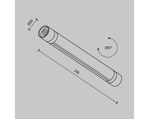 Шинопровод накладной/подвесной Technical CA012-TRX-300-B