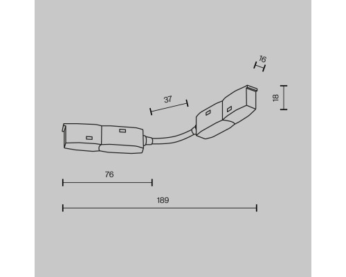 Комплектующие для систем освещения с токоведущими элементами Technical TRA034CS-B