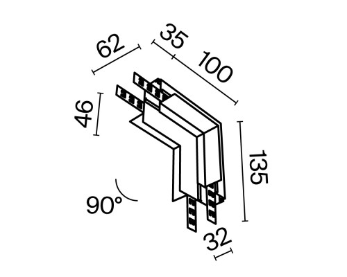 Комплектующие для встраиваемой трековой системы Technical TRA034ICL-42.12W
