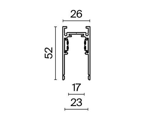 Шинопровод накладной/подвесной Technical TRX034-412W