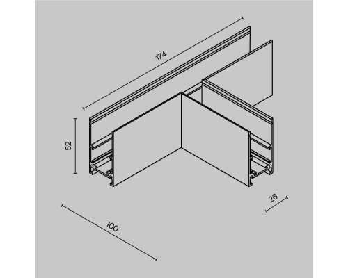 Комплектующие для накладной трековой системы Technical TRA034CT-41B