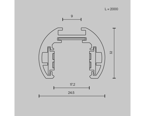 Шинопровод накладной/подвесной Technical TRXM034-R-412B